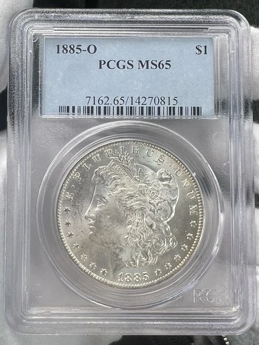 1885-O $1 Morgan Dollar 90% Silver PCGS MS65 US Coin