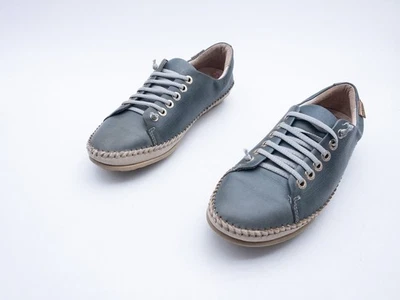 PIKOLINOS Chaussures À Lacets En Cuir Vert Taille 38 - Photo 1/4