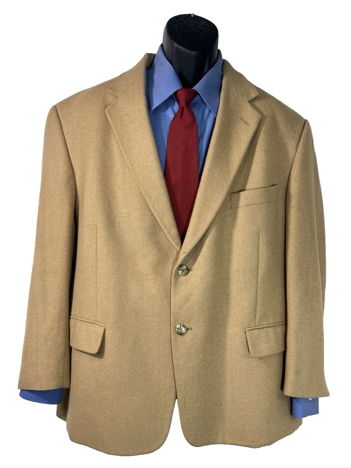 Abrigo deportivo Claiborne 100 % pelo camel para hombre 44 corto marrón tostado Foto 3 de 4