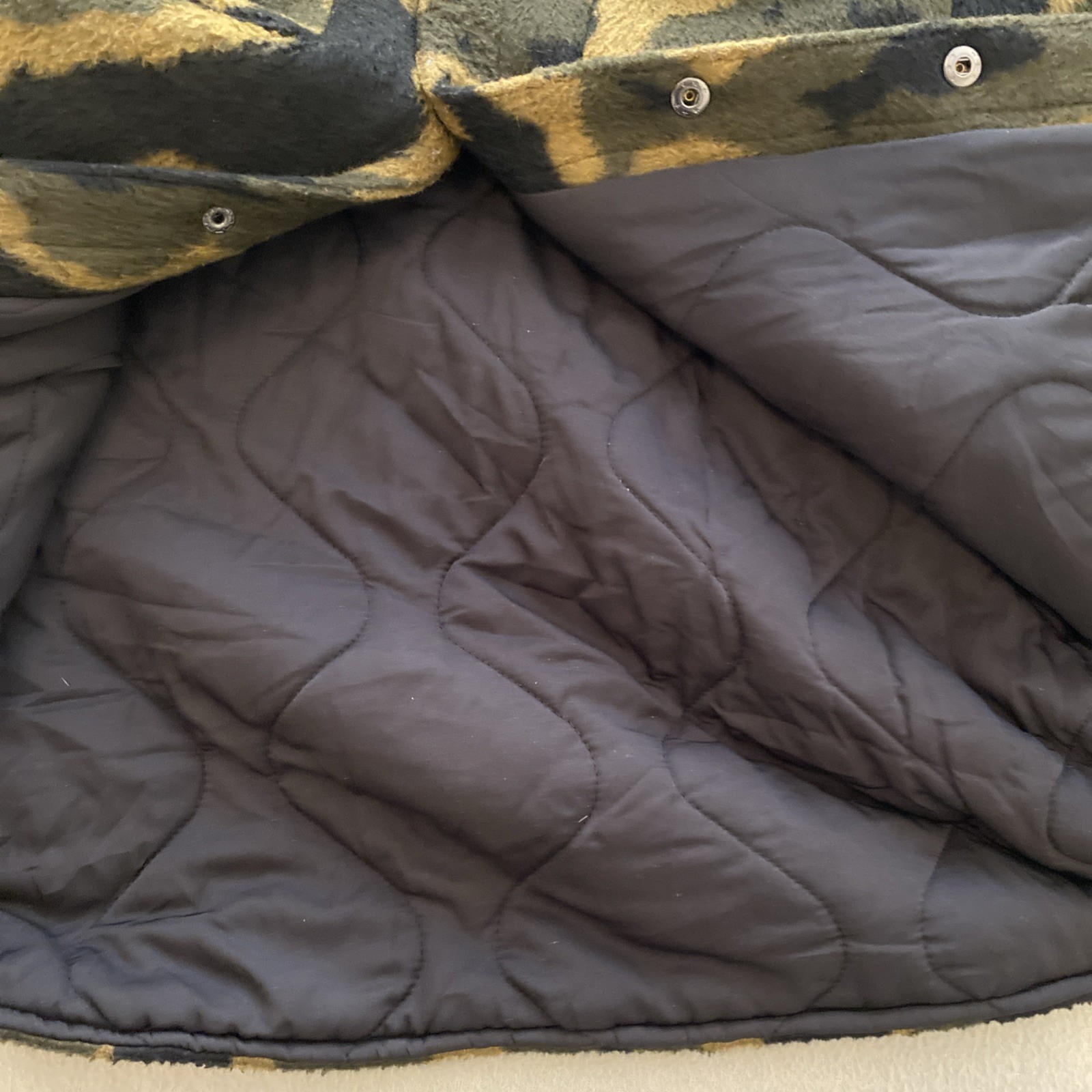 Maison Article Lined Jacket Mens Large Green Quil… - image 9