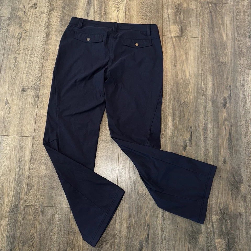 Athleta Womens Dipper Bootcut Mid Rise Nylon Outdoor Hiking Yoga Pants Blue Sz12 - Image 2 of 4