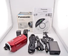 Excellent+5 Panasonic HC-V210M Red Camcorder Video Camera Full HD 38x Zoom works