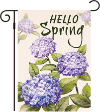 Hydrangea Spring Summer Garden Flag Spring Garden Flag 12x18 Inch Double Sided S