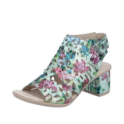 Rieker Sandale Grün/Bunt/Metallic 64780-92 Damen Schuhe