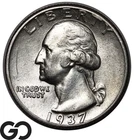 1937 Washington Quarter, Choice AU++
