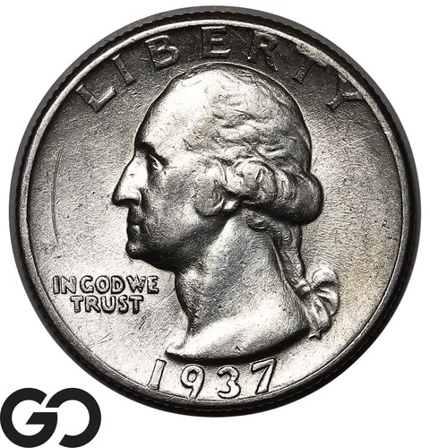 1937 Washington Quarter, Choice AU++