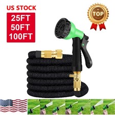 25 50 100ft HEAVY DUTY 3X Stronger Deluxe Expandable Flexible Garden Water Hose