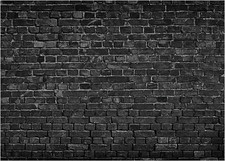 AIIKES 7X5Ft Black Brick Wall Photography Backdrop Vintage Theme Stone Brick Des