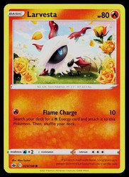 Larvesta 023/198 Common Chilling Reign Pokemon