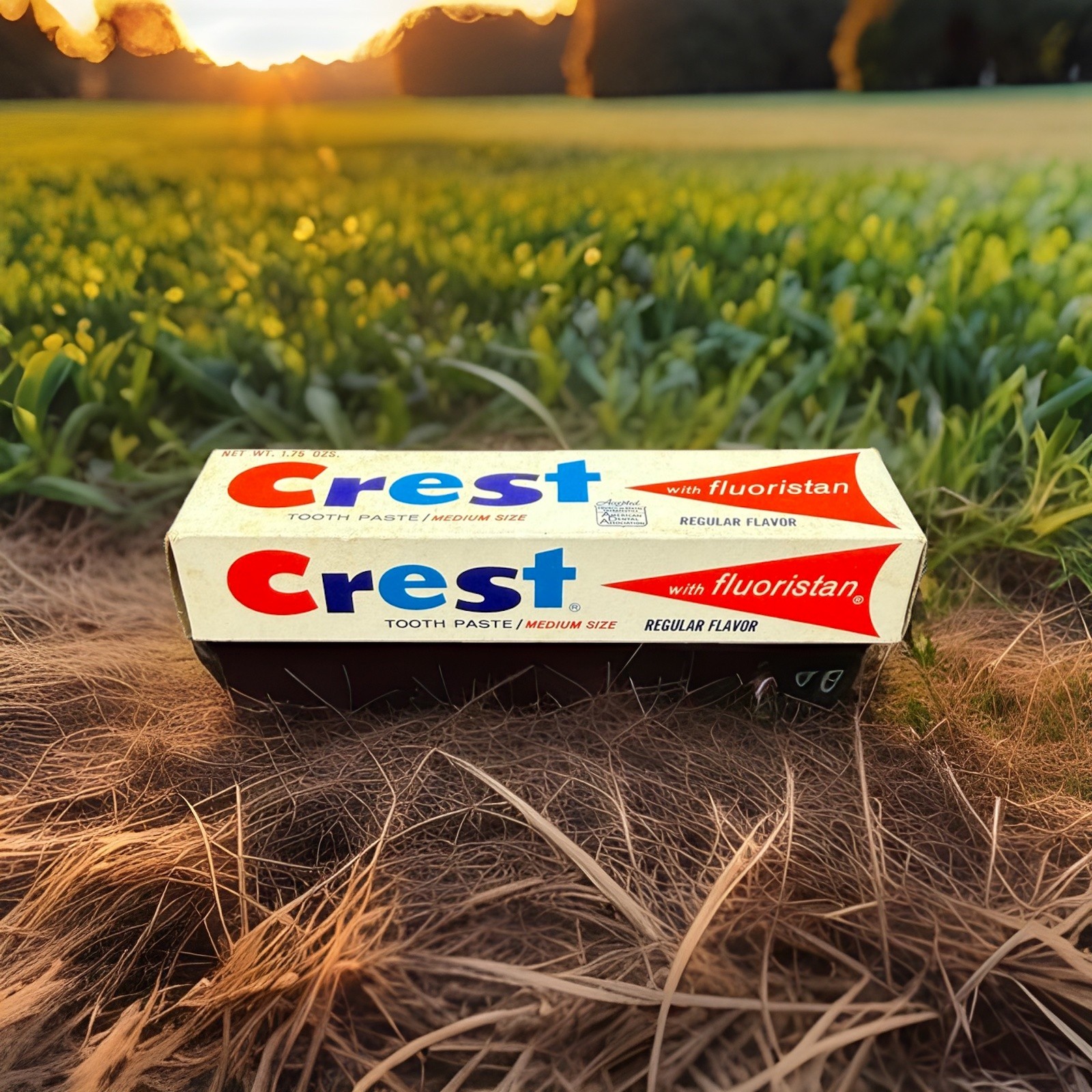 Vintage 1960’s Crest Toothpaste Medium Size Original Box W ...