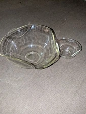 Vintage Anchor Hocking Glass Chip and Dip Bowl Set Nice Condition
