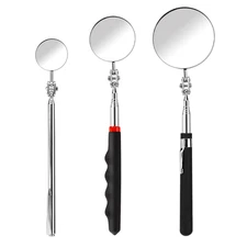 3 Pack Stainless Steel Mechanic Mirror Telescoping Inspection Mirror Extendable
