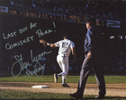STEVE "Psycho" LYONS Chicago White Sox Signed "Last Out at Comiskey" Photo  COA — photo 1