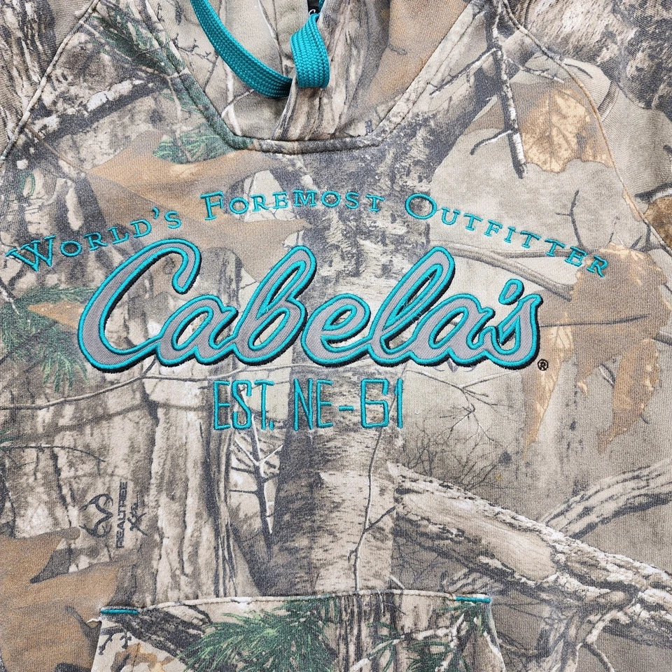 Sudadera con Capucha Y2K Cabela's De Colección Para Mujer S Realtree Camuflaje Pullover Caza Occidental Foto 2 de 4
