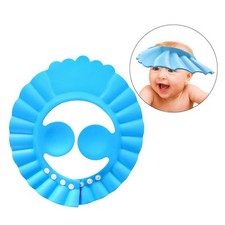 Adjustable Baby Shower Cap Ear Cover Bath Hat Wash Hair A