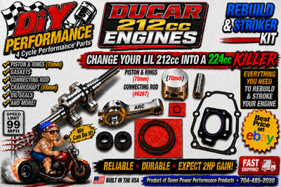 Ducar 212cc to 224cc Stroker Kit, Best Parts Available