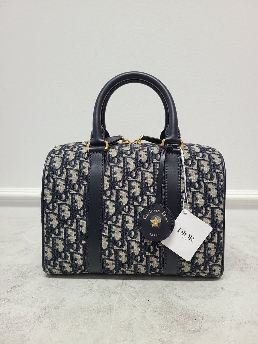 Dior Blue Oblique Jacquard Groove 25 Bag 121309298 | eBay