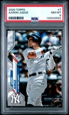 2020 TOPPS #7 AARON JUDGE PSA 8