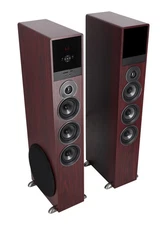 Rockville TM150C Cherry Powered Home Theater Tower Speakers 10" Sub/Bluetooth/US