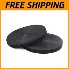 Black Fabric Fastener Tape - Cable Management