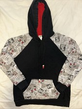 Disney Youth L Pull-Over Hoodie Newspaper Mickey Minnie
