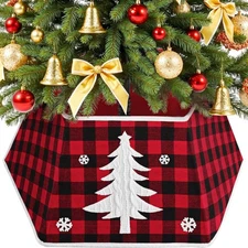 Christmas Tree Collar, 26’’ Christmas Tree Skirt Decorations Stand, Foldable ...