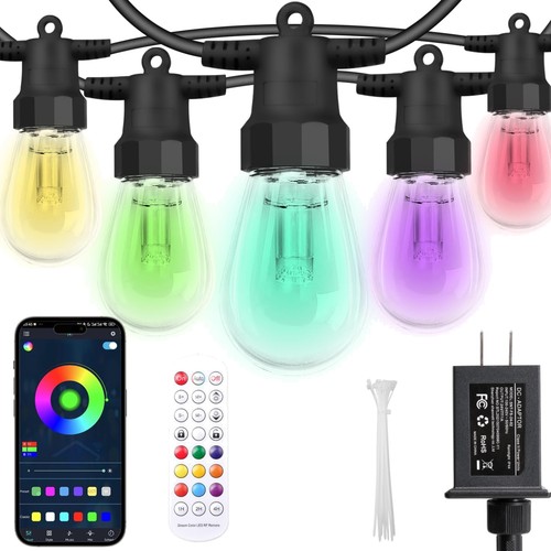 Outdoor String Lights 75FT, Outdoor Lights for Patio with 30 Dimmable RGBW LE... - Bild 1 von 9