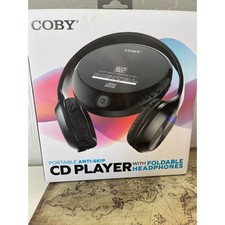 Coby Portable Anti Skip CD Player Digital with Foldable Headphones