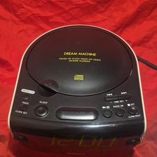 Sony Dream Machine ICF-CD815 AM/FM CD Clock Radio Dual Alarm AUX - TESTED WORKS