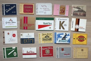 20 Empty Cigarette Packet Hulls Mascotte Tatts Passing Clouds Cousis Mikasa