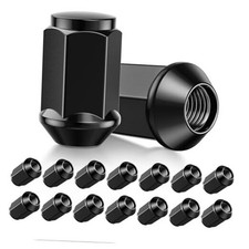 Golf Cart Wheel Lug Nuts - 16 PCS for Club Car and EZGO, Size 1/2 Black Style