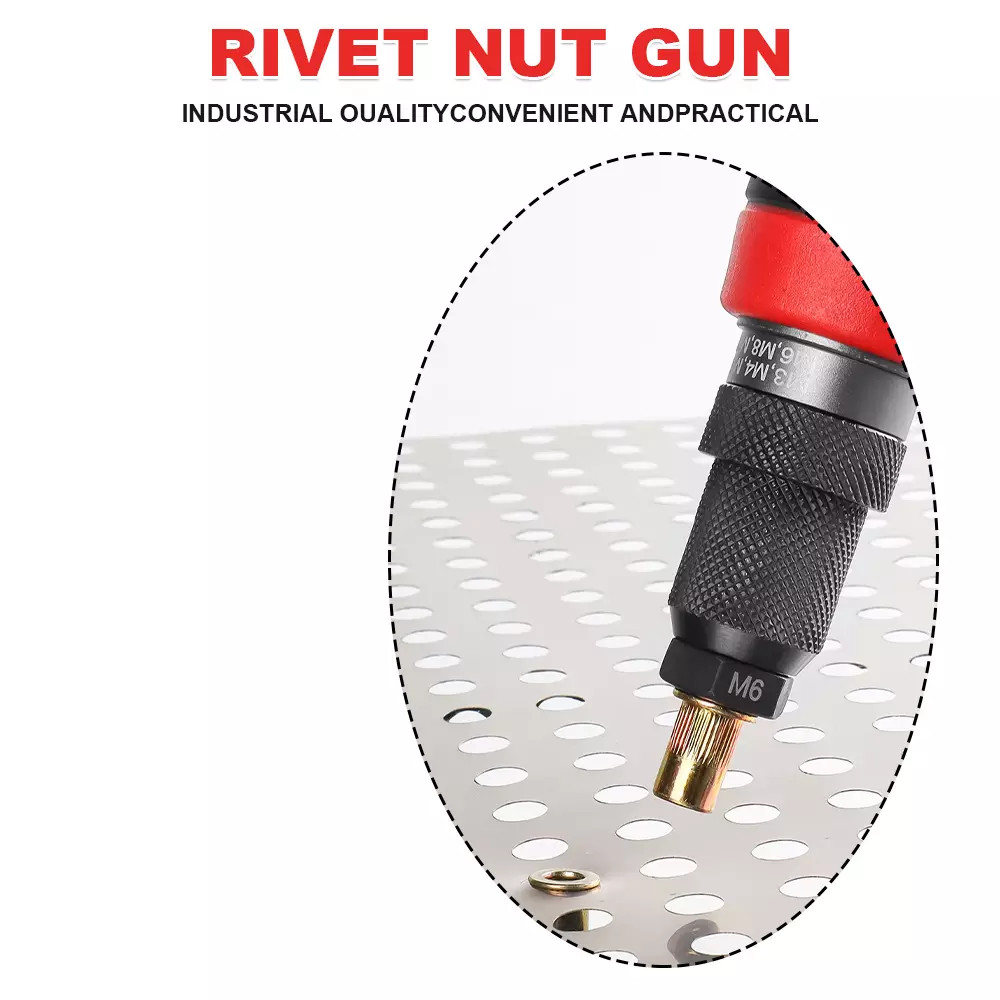 Professional Electric Drill Rivet Rivnut Nut Gun Adapter Insert Tool Kit M3-M10