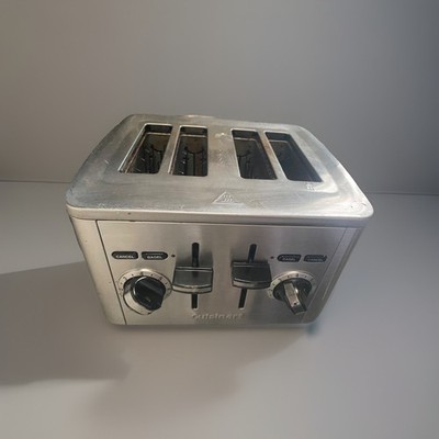 Cuisinart Stainless Steel 4-Slice Toaster, CPT-14WM, Working, ( AS IS )