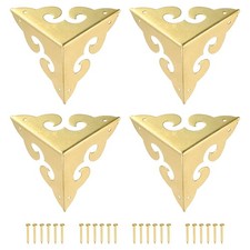 4 Pcs 45mm Decorative Box Corner Cover, Corner Protector, Gold
