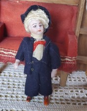 2 1/2" Antique Rare All Bisque French Lilliputian Doll #12