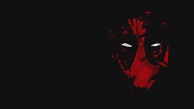 Marvel deadpool comics minimalism black red comic Custom Gaming Mat Desk 7115