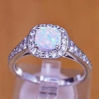 Size 8.5, vintage Southwestern Sterling 925 silver handmade ring with opal cz