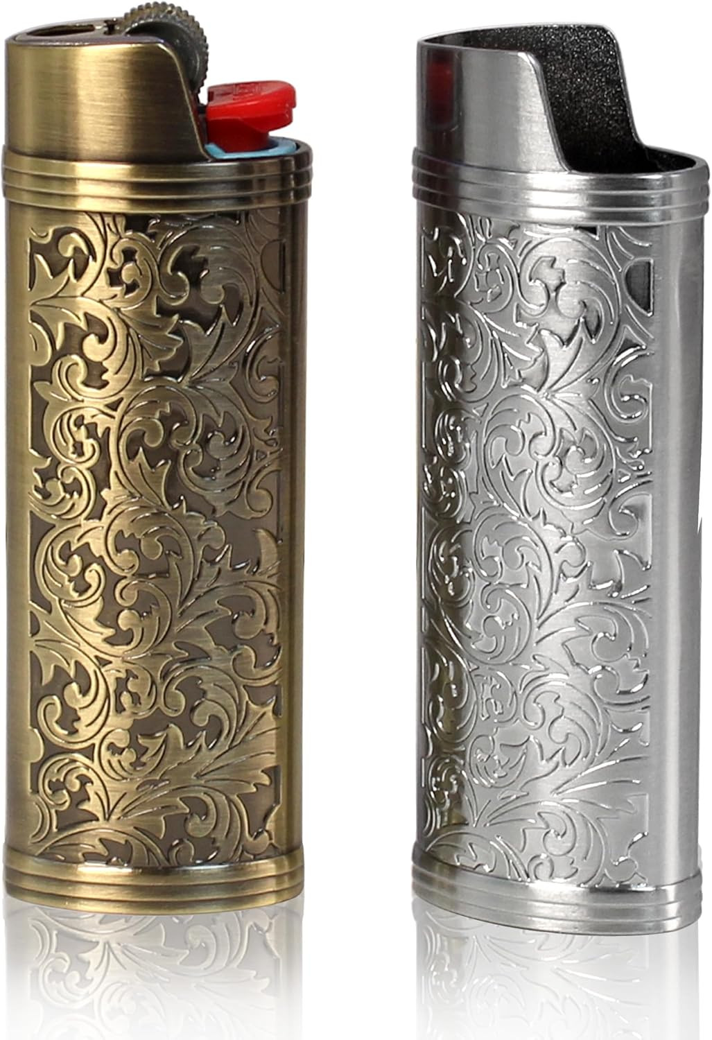 Case Cover Front Arabesque Engraving Reusable Light