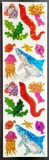 HAMBLY STUDIOS STICKERS PRISMATIC CORAL JELLYFISH SHARK PUFFER FISH EAL VINTAGE