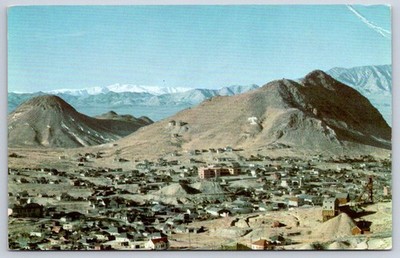 Vintage Nevada Postcard TONOPAH Gold Rush Mining Scene Mountains 1950s