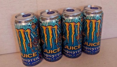 4 pack) 2025 MONSTER ENERGY DRINK AUSSIE LEMONADE JUICE MONSTER