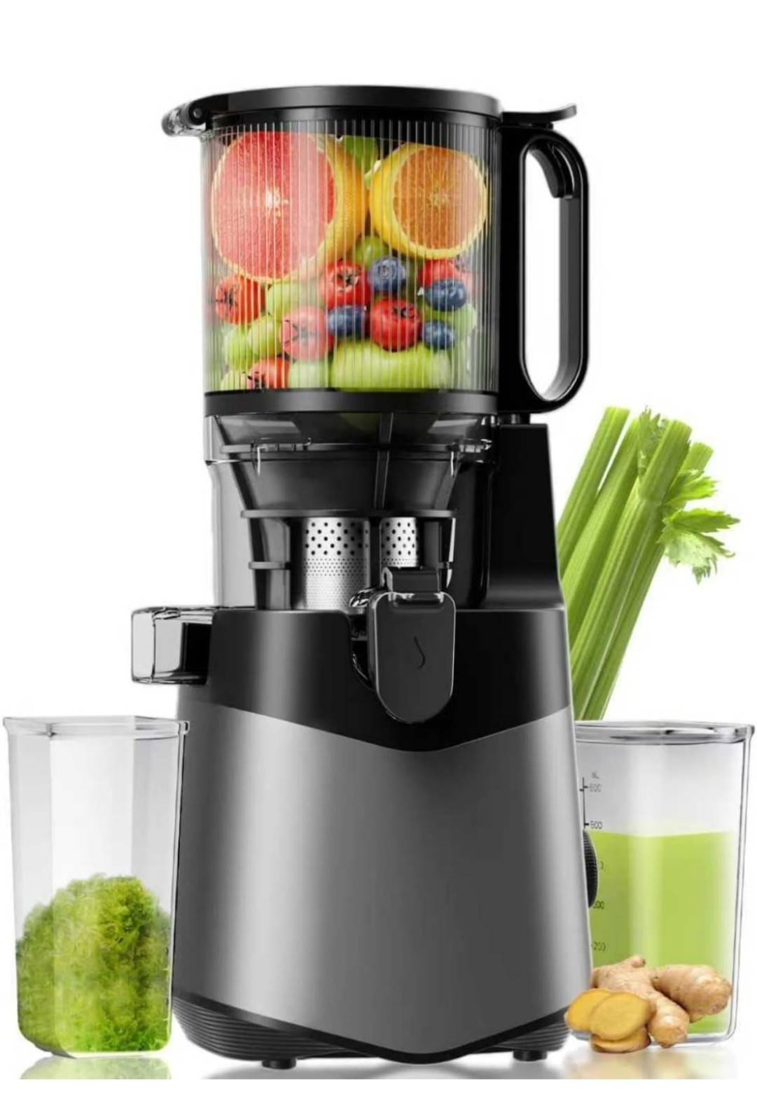 Entsafter Slow Juicer Kaltpressung, 400 Watt , 140mm Öffnung bis zu 2L, NEU OVP