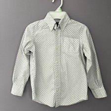 Brooks Brothers - Boys XS Button Up Dress Shirt - White Nautical Anchors Sailing