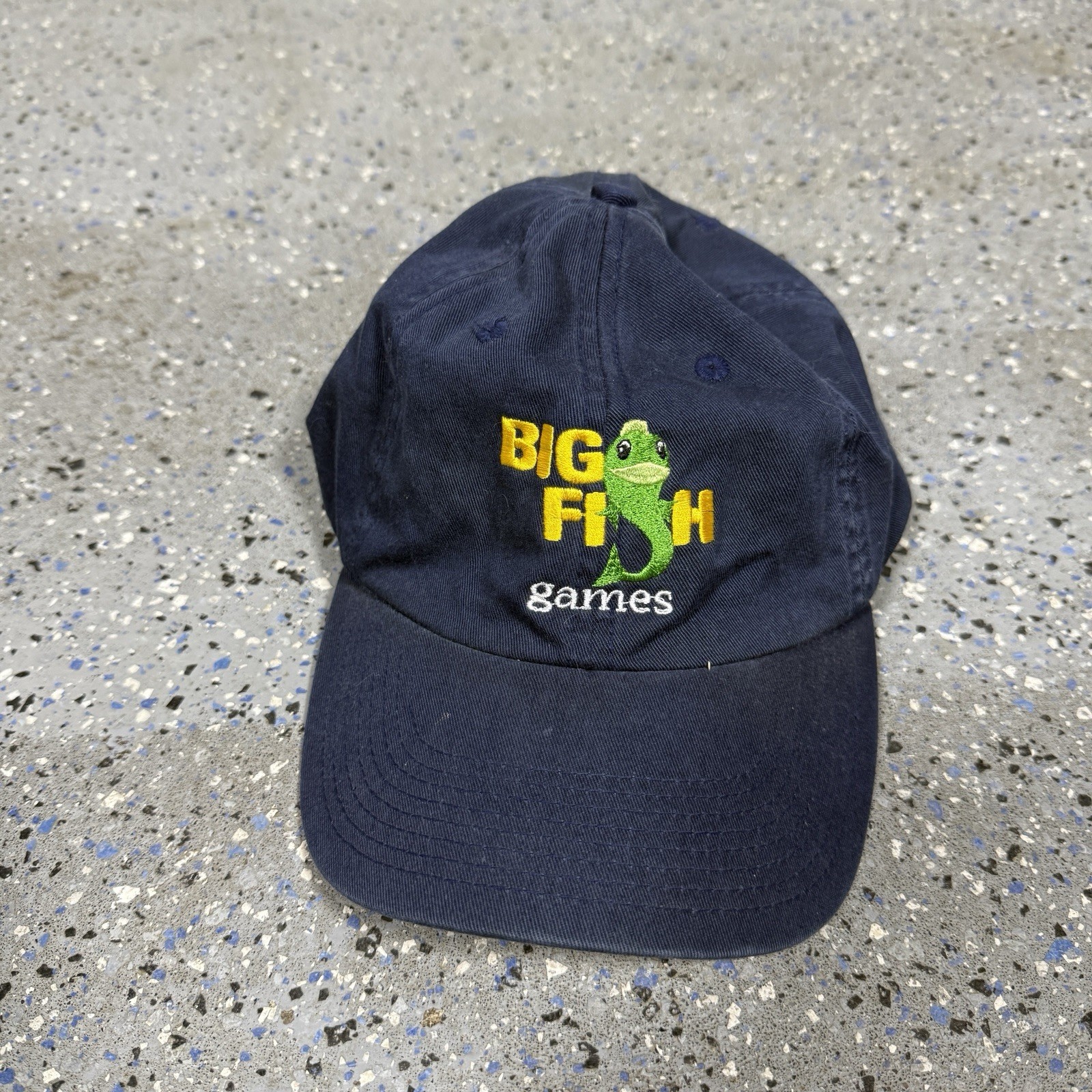 VTG Big Fish Games Hat Men OSFA Blue Embroidered … - image 1