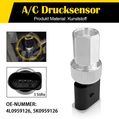3-Polig Druckschalter Klimaanlage Drucksensor für Audi Seat Porsche Skoda VW CC