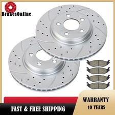 Front Brake Rotors And Pads Kits Fit For Dodge Challenger Charger Magnum Drilled