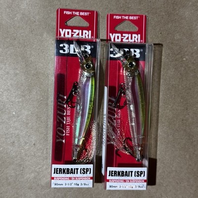 2) Yo-Zuri 3DB R1103-RRT Real Rainbow Trout Jerkbait [SP] 90mm 3 1/2  3/8oz