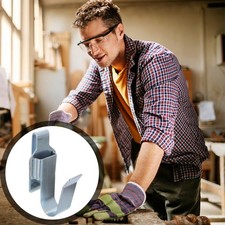 1Pcs Silver Steel Tool Belt Hook with Hanging Slot for Fixing Tools
