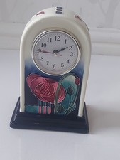 Old Tupton Ware Mantel Clock , Charles Rennie MacKintosh pattern