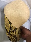 Stella McCartney Straw and Faux Python Baseball Cap Size 58 Made In Italy — photo 6
